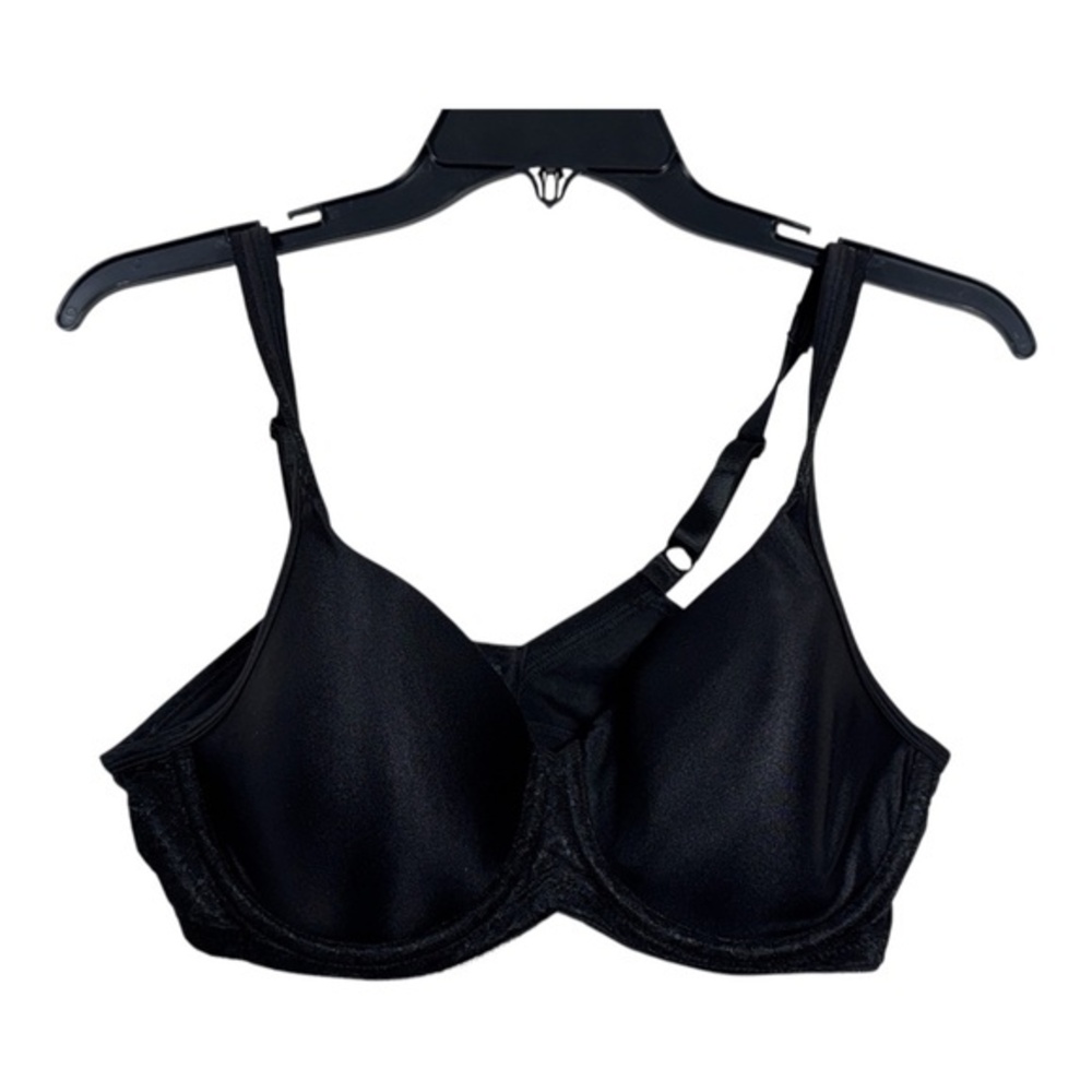 Playtex Womens Underwire Bra Size 36C Black Satin Basic